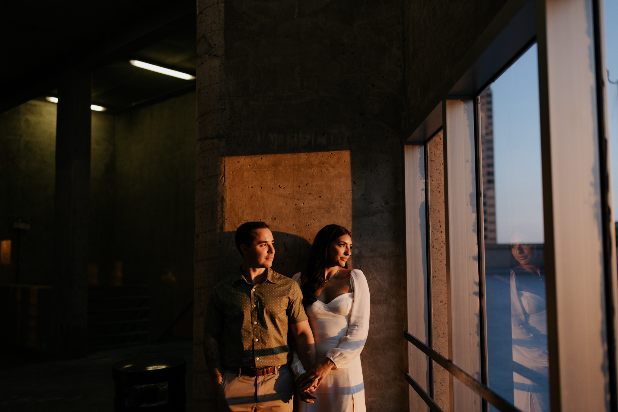 glamorous downtown city engagement shoot-41