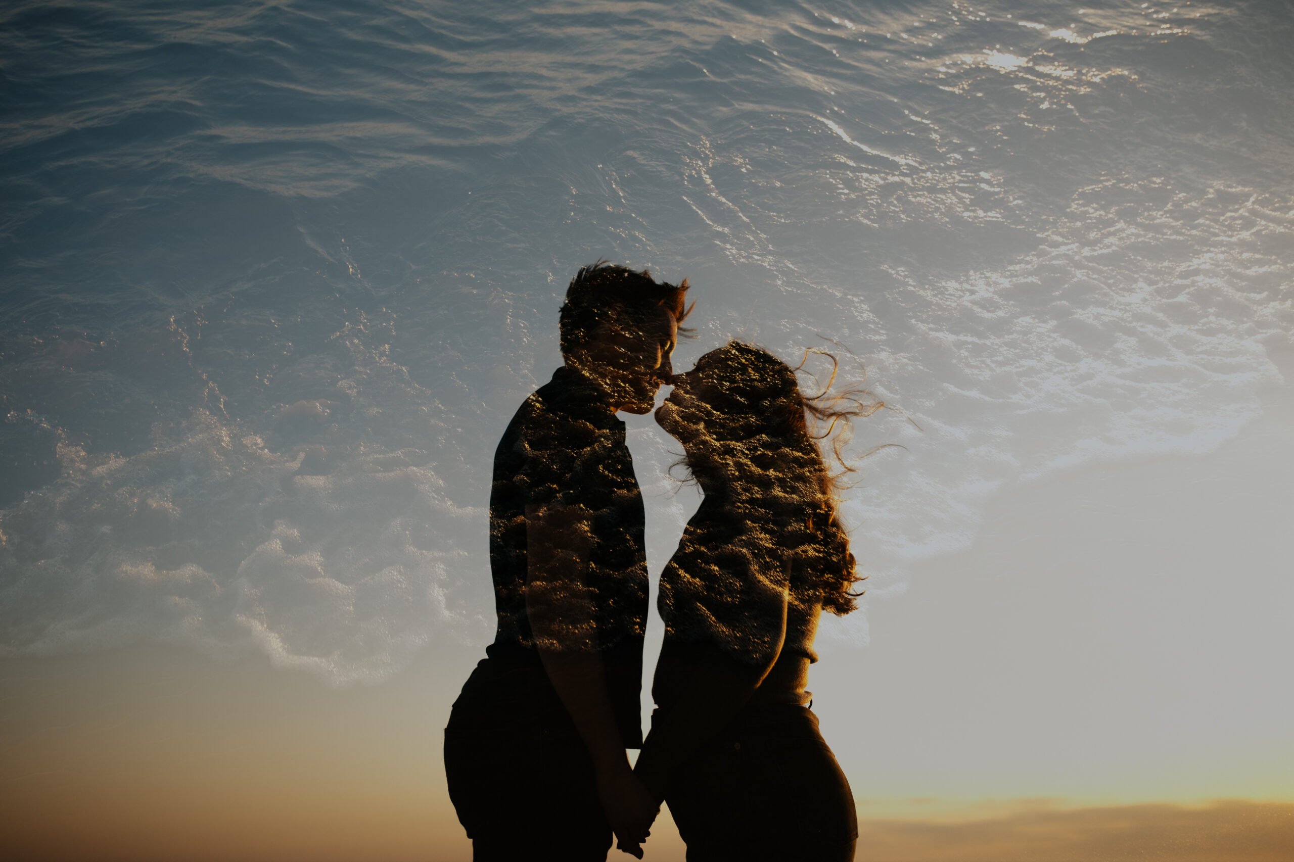 sunset beach engagement golden hour-29